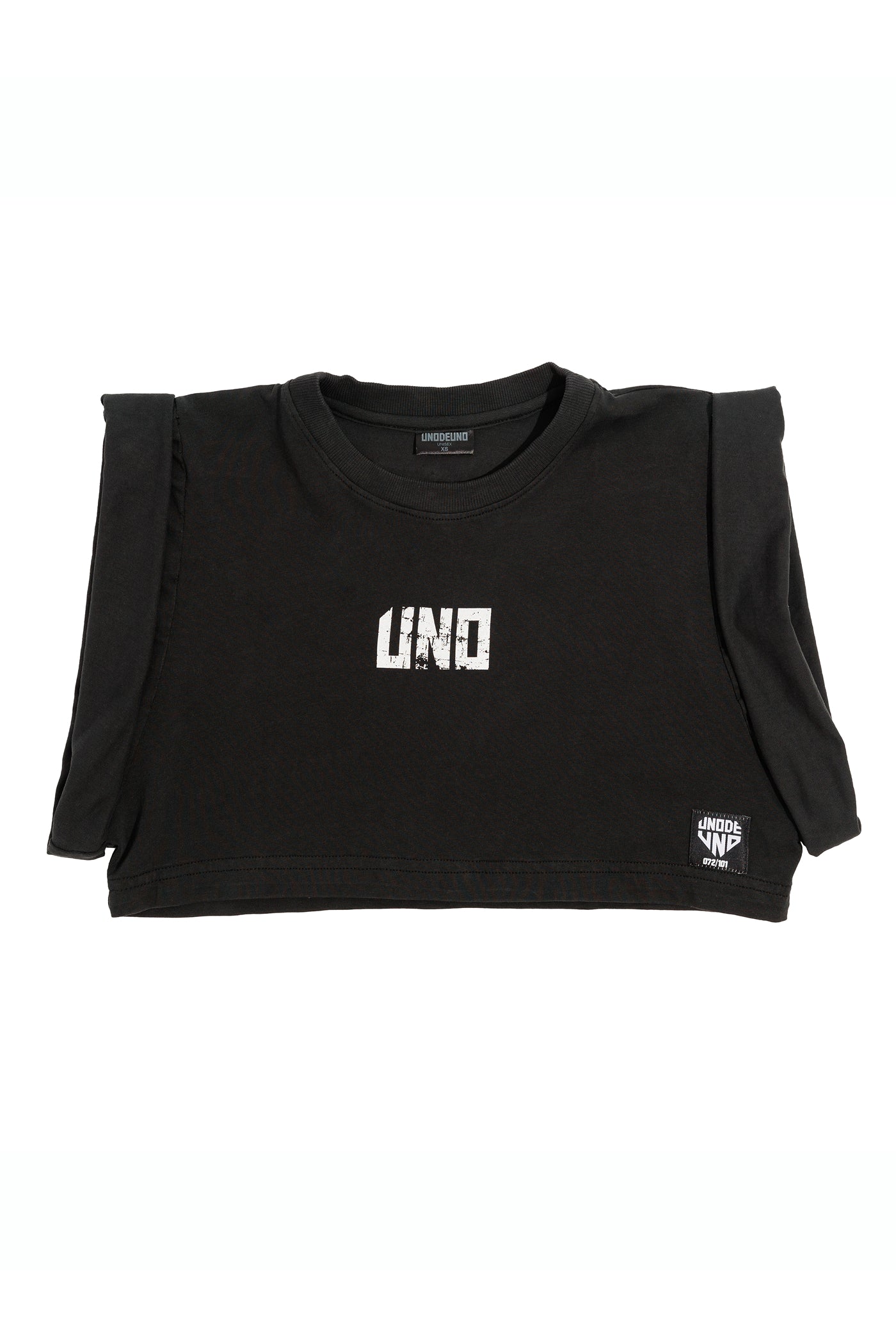 Anthracite Cotton Top Crop T-Shirt UNO