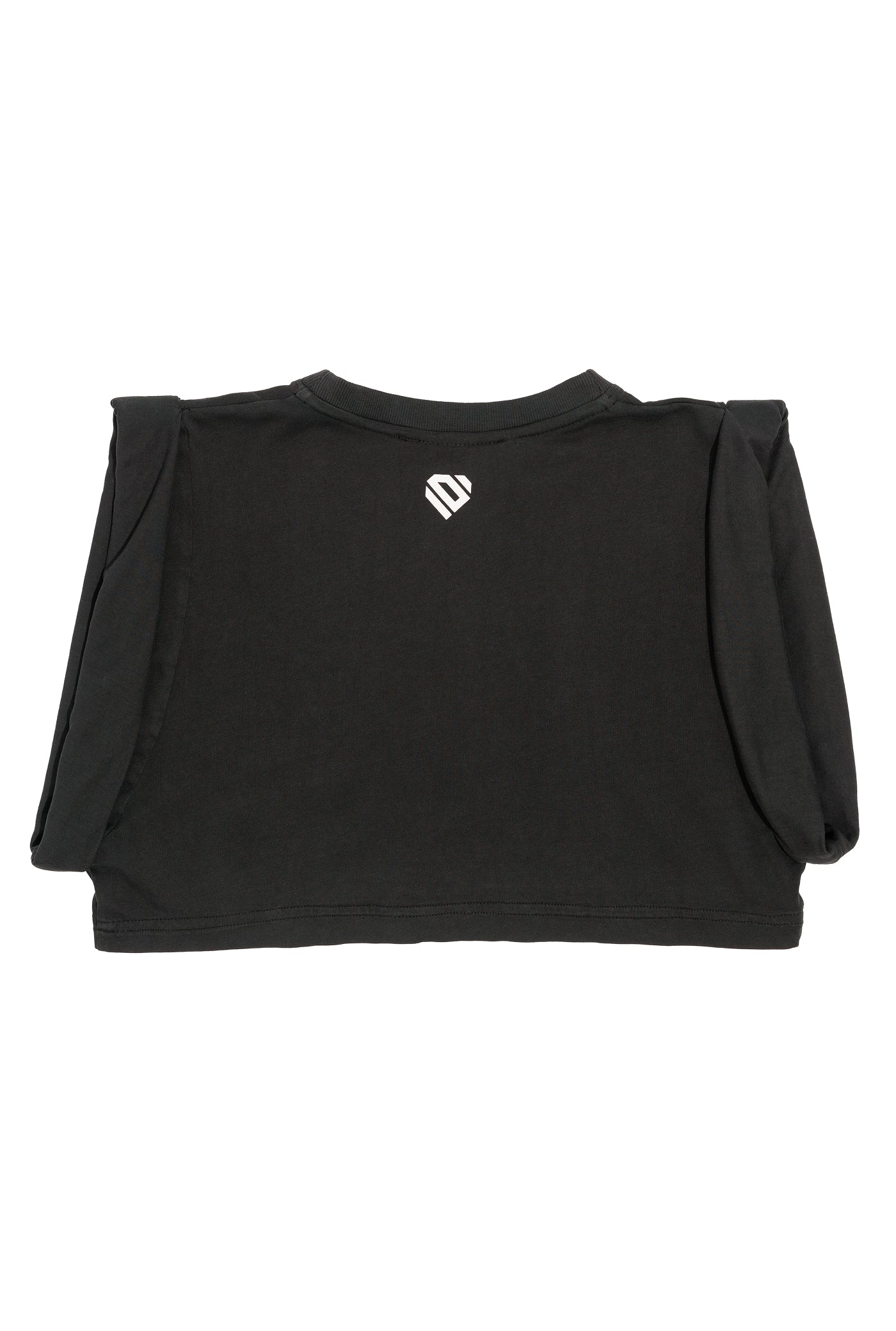 Anthracite Cotton Top Crop T-Shirt UNO
