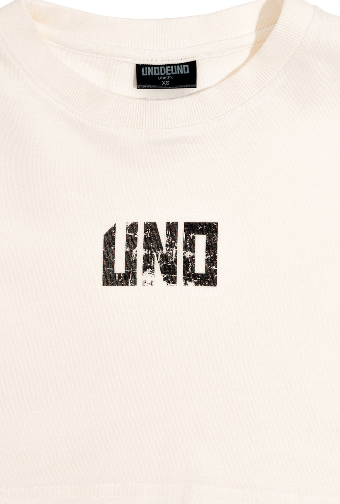 Off-White Cotton Crop Top Logo
