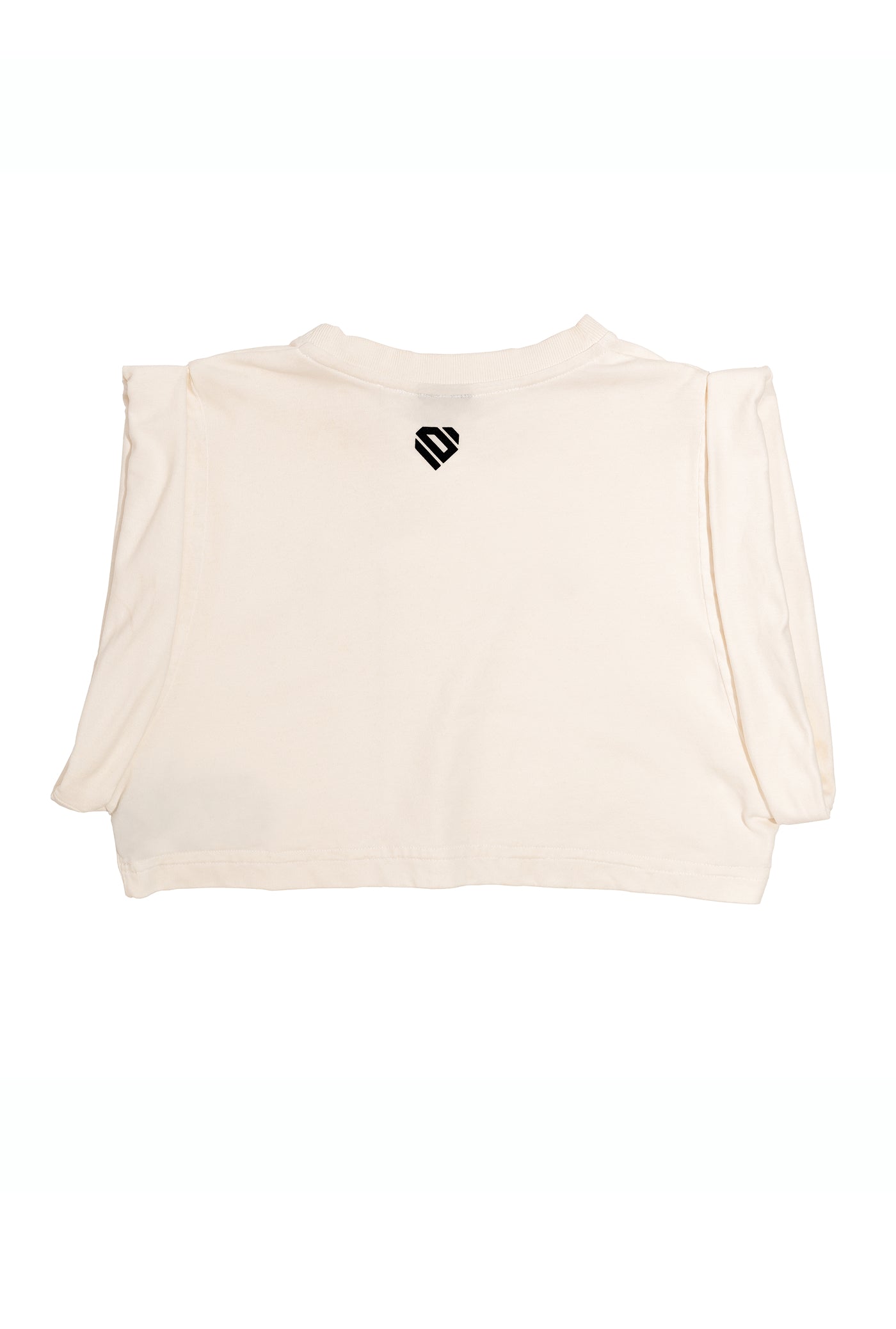 Off-White Cotton Crop Top Logo