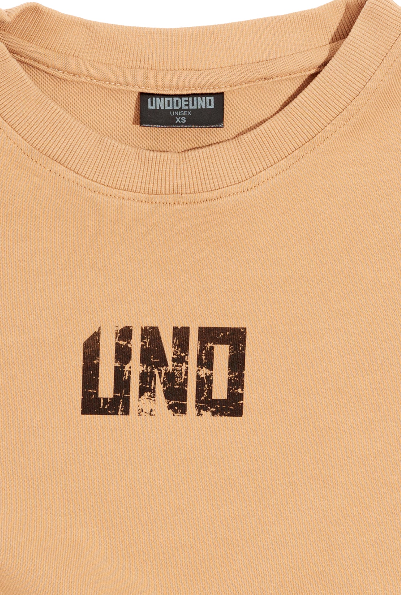 Camel Cotton Crop Top Logo