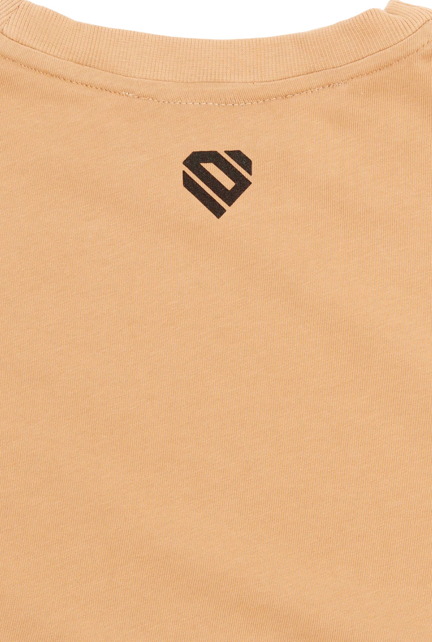 Camel Cotton Crop Top Logo