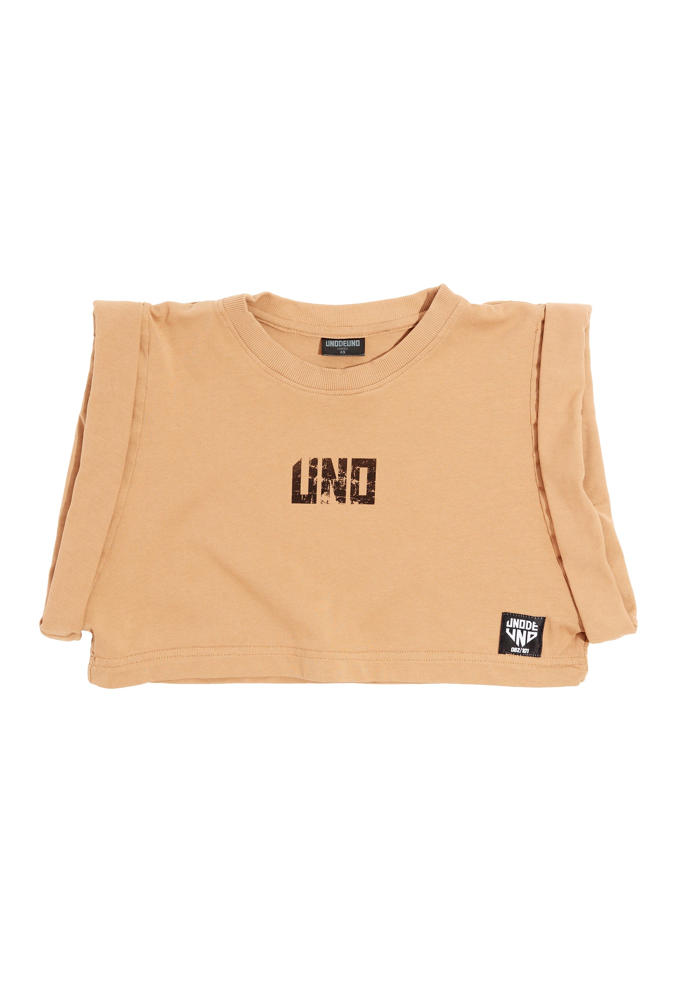 Camel Cotton Crop Top Logo
