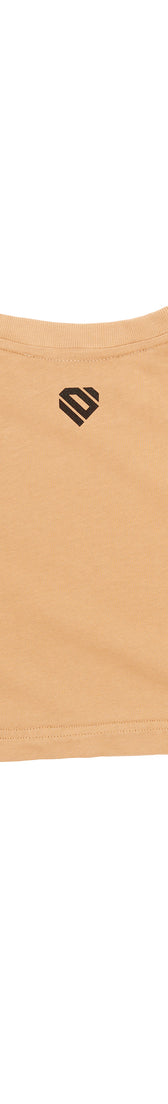 Camel Cotton Crop Top Logo
