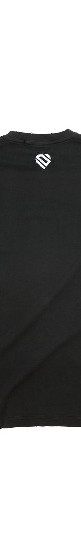 Anthracite Cotton White Printed Oversize T-Shirt