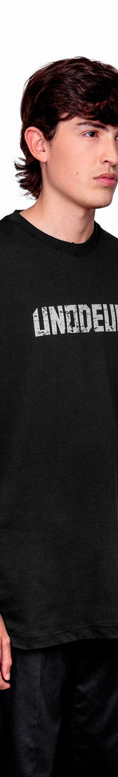 Anthracite Cotton White Printed Oversize T-Shirt