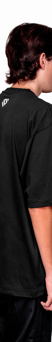 Anthracite Cotton White Printed Oversize T-Shirt