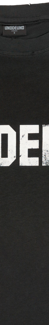 Anthracite Cotton White Printed Oversize T-Shirt