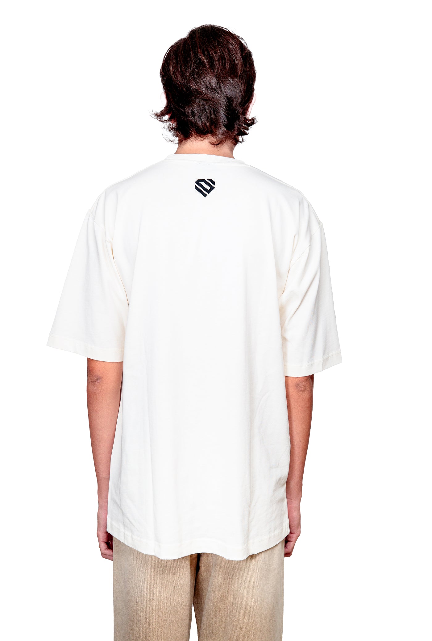 Off-white Cotton Black Printed Oversize T-Shirt