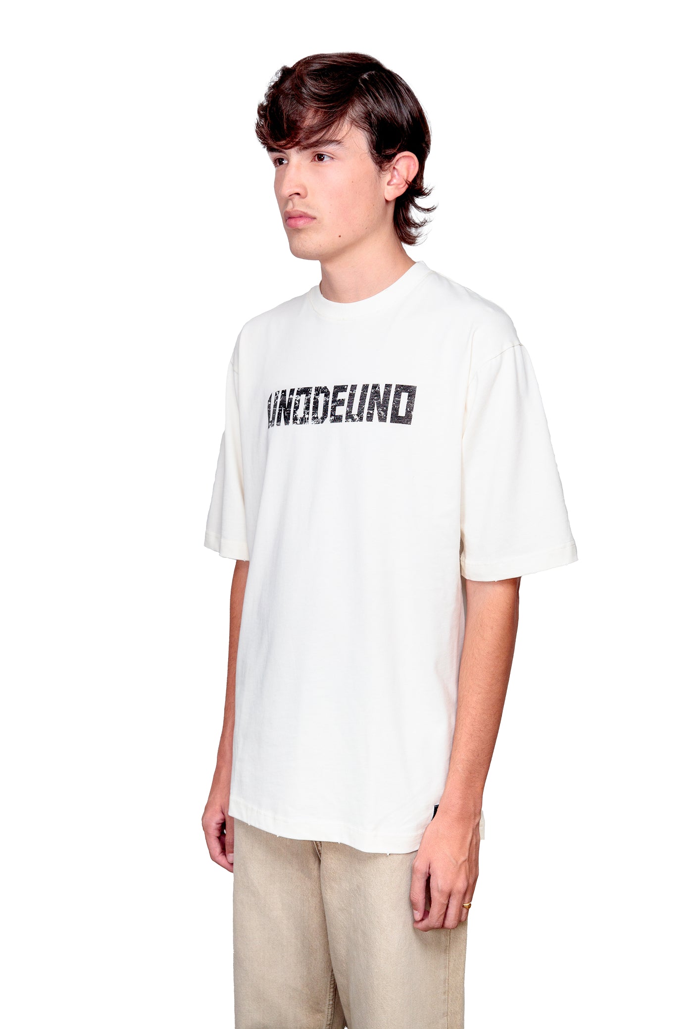 Off-white Cotton Black Printed Oversize T-Shirt