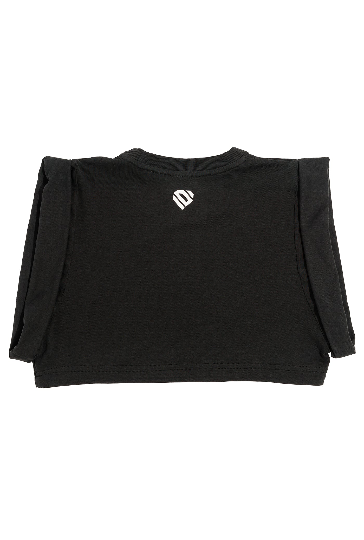 Anthracite Cotton Top Crop T-Shirt