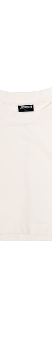 Off-white Cotton Top Crop T-Shirt