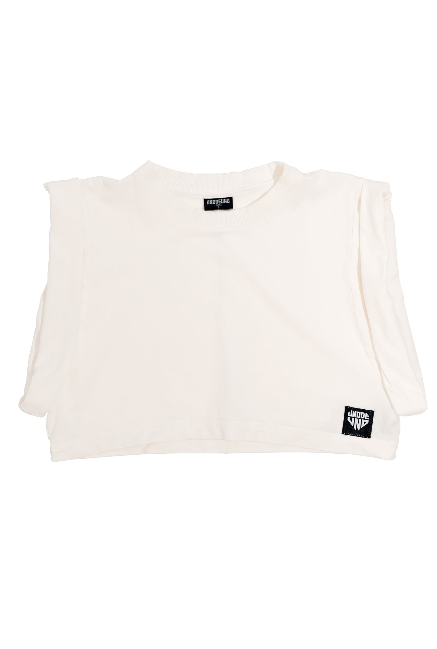Off-white Cotton Top Crop T-Shirt