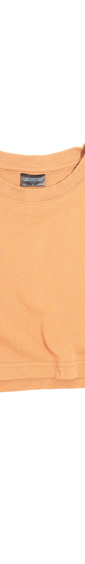 Camel Cotton Crop Top T-Shirt