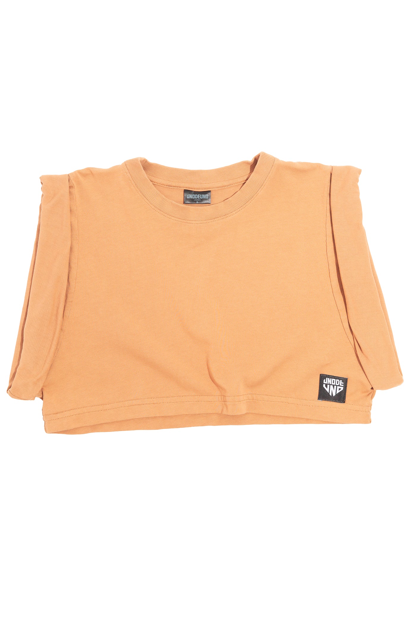 Camel Cotton Crop Top T-Shirt