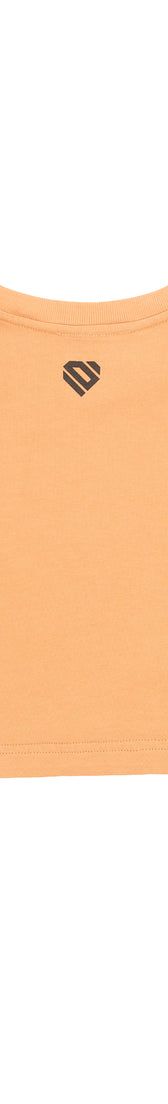 Camel Cotton Crop Top T-Shirt