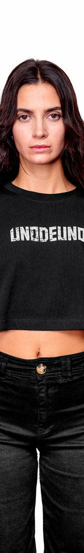 Anthracite Cotton White Printed Top Crop T-Shirt